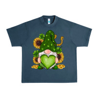 Midnight Navy st patricks day shamrock sunflowers gnomes Urban Heavy Tee - RanaPortraitStore