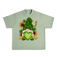 Oil Green st patricks day shamrock sunflowers gnomes Urban Heavy Tee - RanaPortraitStore