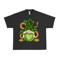Pigment Black st patricks day shamrock sunflowers gnomes Urban Heavy Tee - RanaPortraitStore