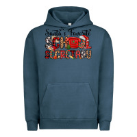 Pigment Midnight Navy santa s favorite coffee school secretary Urban Hoodie - MaliasSmallBusiness