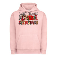 Pigment Salmon santa s favorite coffee school secretary Urban Hoodie - MaliasSmallBusiness