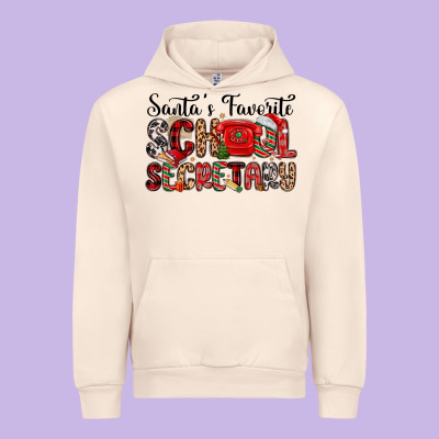Santa S Favorite Coffee School Secretary Urban Hoodie Designed By Maliassmallbusiness