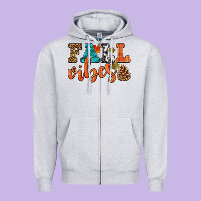 Fall Vibes Zipper Hoodie Designed By Hra Design Shop