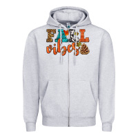 Heather Grey fall vibes Zipper Hoodie - HRA Design Shop
