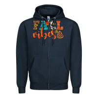 Navy fall vibes Zipper Hoodie - HRA Design Shop