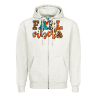 Oatmeal Heather fall vibes Zipper Hoodie - HRA Design Shop