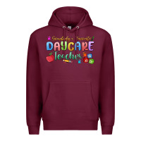 Burgundy somebody's favorite daycare teacher Premium Hoodie - MaliasSmallBusiness