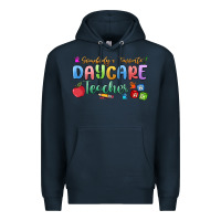 Navy somebody's favorite daycare teacher Premium Hoodie - MaliasSmallBusiness