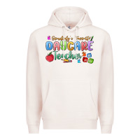 Pale Pink somebody's favorite daycare teacher Premium Hoodie - MaliasSmallBusiness