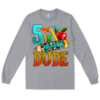 Heather Grey 5th grade dude Long Sleeve Tee - texasbilliewilder