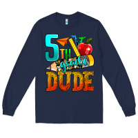 Navy 5th grade dude Long Sleeve Tee - texasbilliewilder