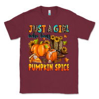 Burgundy just a girl who loves pumpkin spice Classic Tee - Zillion Design Studio