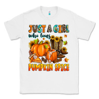White just a girl who loves pumpkin spice Classic Tee - Zillion Design Studio