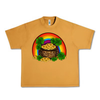 Peanut Butter st patricks shamrock gold leopard rainbow Urban Heavy Tee - RanaPortraitStore
