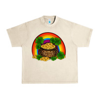 Sandshell st patricks shamrock gold leopard rainbow Urban Heavy Tee - RanaPortraitStore