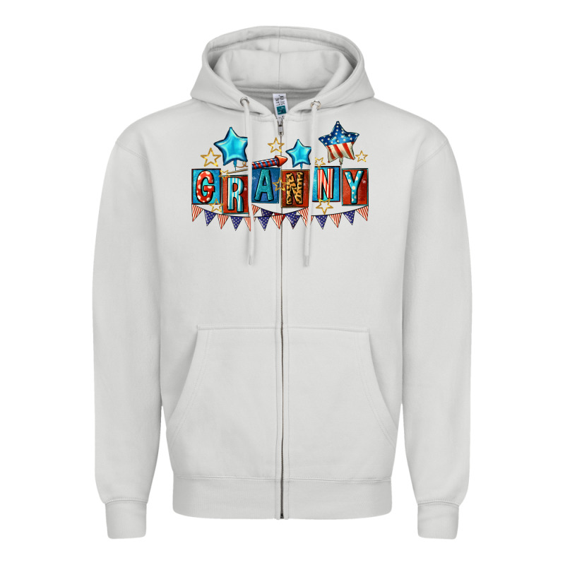American Granny 4th Of July Zipper Hoodie by CowGirlArtShop | Teevron