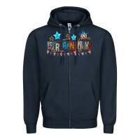 Navy American Granny 4th of july Zipper Hoodie - CowGirlArtShop