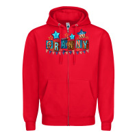 Red American Granny 4th of july Zipper Hoodie - CowGirlArtShop