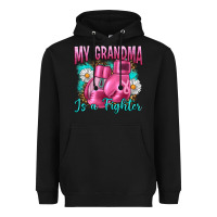 Black Breast Cancer My Grandma Is A Fighter Heavyweight Hoodie - Artiststas