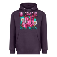 Plum Breast Cancer My Grandma Is A Fighter Heavyweight Hoodie - Artiststas