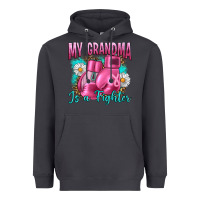 Smoke Breast Cancer My Grandma Is A Fighter Heavyweight Hoodie - Artiststas