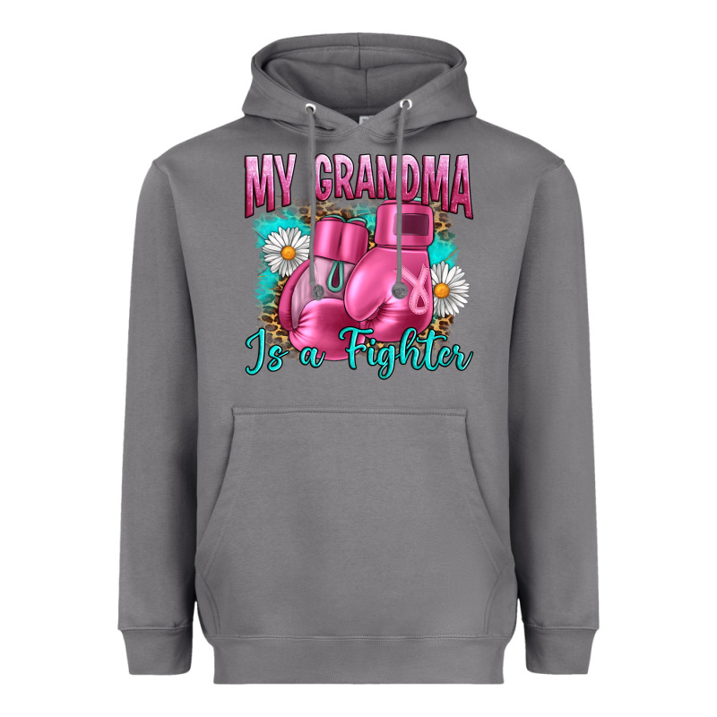 Breast Cancer My Grandma Is A Fighter Heavyweight Hoodie by Artiststas | Teevron