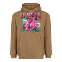 Toasted Coconut Breast Cancer My Grandma Is A Fighter Heavyweight Hoodie - Artiststas