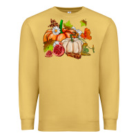 Antique Gold pumpkins daisies and fall leaf's ado Premium Sweatshirt - AdoDesignShop