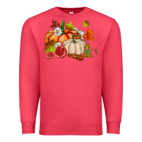 Cardinal pumpkins daisies and fall leaf's ado Premium Sweatshirt - AdoDesignShop
