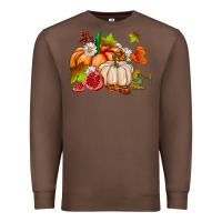 Chestnut pumpkins daisies and fall leaf's ado Premium Sweatshirt - AdoDesignShop