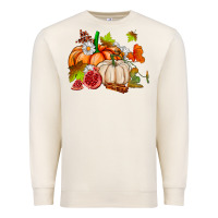 Sandshell pumpkins daisies and fall leaf's ado Premium Sweatshirt - AdoDesignShop