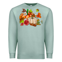 Seafoam pumpkins daisies and fall leaf's ado Premium Sweatshirt - AdoDesignShop