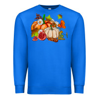True Royal pumpkins daisies and fall leaf's ado Premium Sweatshirt - AdoDesignShop
