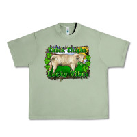 Oil Green thick thighs lucky vibes charolais bull Urban Heavy Tee - RanaPortraitStore