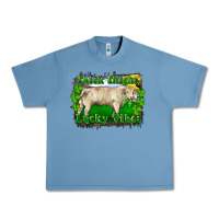 Pebble Blue thick thighs lucky vibes charolais bull Urban Heavy Tee - RanaPortraitStore