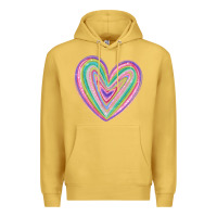Antique Gold valentine's day colorful heart Premium Hoodie - MaliasSmallBusiness