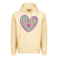 Pina Colada valentine's day colorful heart Premium Hoodie - MaliasSmallBusiness