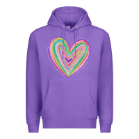 Purple valentine's day colorful heart Premium Hoodie - MaliasSmallBusiness