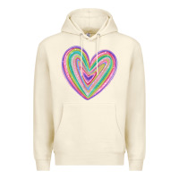 Sandshell valentine's day colorful heart Premium Hoodie - MaliasSmallBusiness