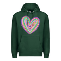 Valentine's Day Colorful Heart Premium Hoodie | Teevron