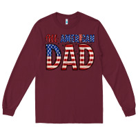 Burgundy all american dad Long Sleeve Tee - Zillion Design Studio