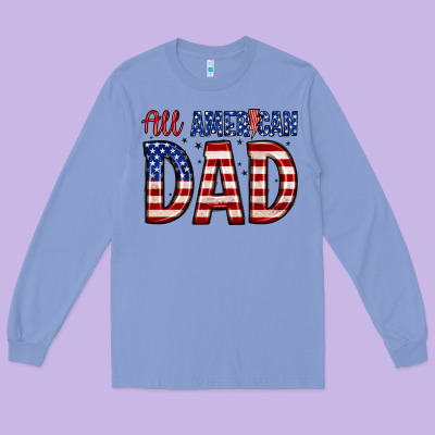 All American Dad Long Sleeve Tee Designed By Zillion Design Studio