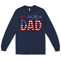 Navy all american dad Long Sleeve Tee - Zillion Design Studio