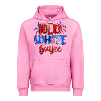 Fuchsia Pink red white boujee Urban Hoodie - MaliasSmallBusiness