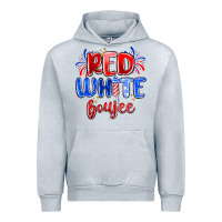 Heather Grey red white boujee Urban Hoodie - MaliasSmallBusiness