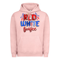 Pigment Salmon red white boujee Urban Hoodie - MaliasSmallBusiness