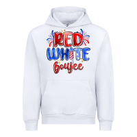 White red white boujee Urban Hoodie - MaliasSmallBusiness