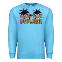 Ocean Blue mom bod summer with palms Premium Sweatshirt - Artiststas