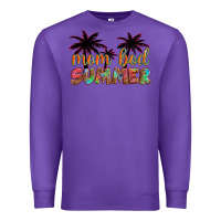 Purple mom bod summer with palms Premium Sweatshirt - Artiststas