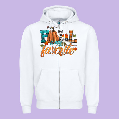 Fall Is My Favorite Zipper Hoodie Designed By Hra Design Shop